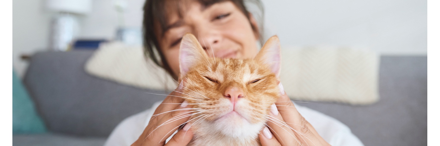 woman with cat