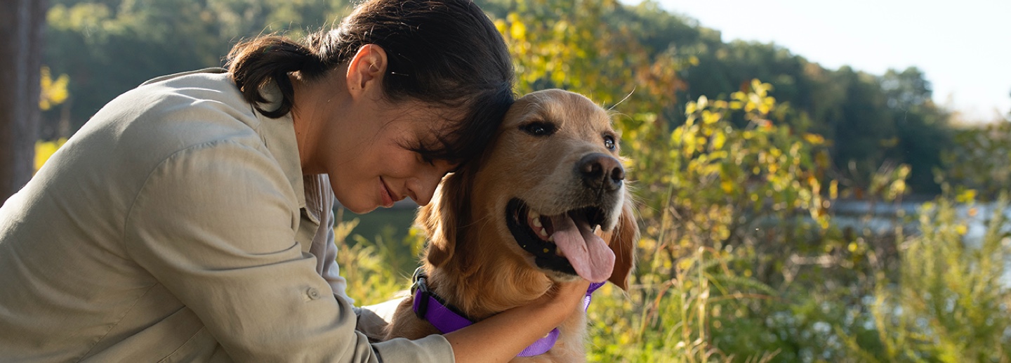 woman with dog