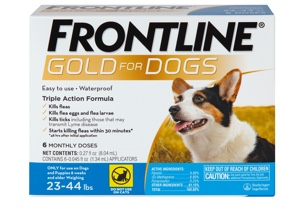 frontline gold showing medium size dog 